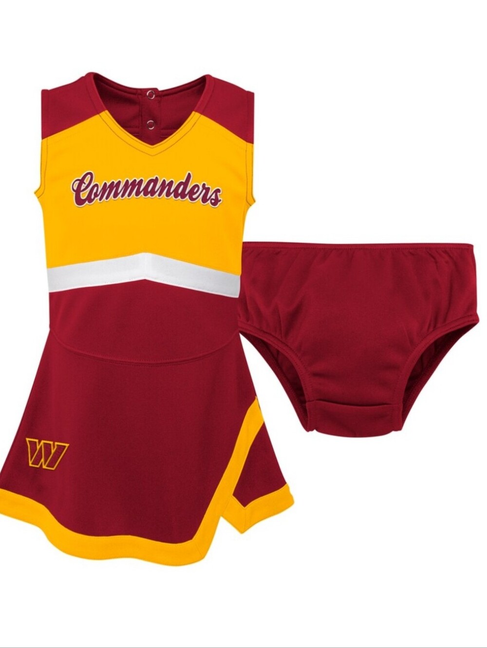 NFL Commanders Youth Cheer Outfit in Maroon & Gold Sjze 18 Months